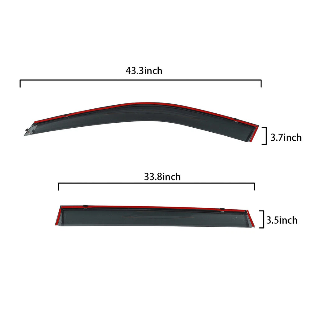 Chrome Window Visor Rain Guard for Honda CR-V (2023–2024)
