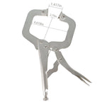 Set of 6 Adjustable C-Clamp Locking Pliers with Swivel Pads