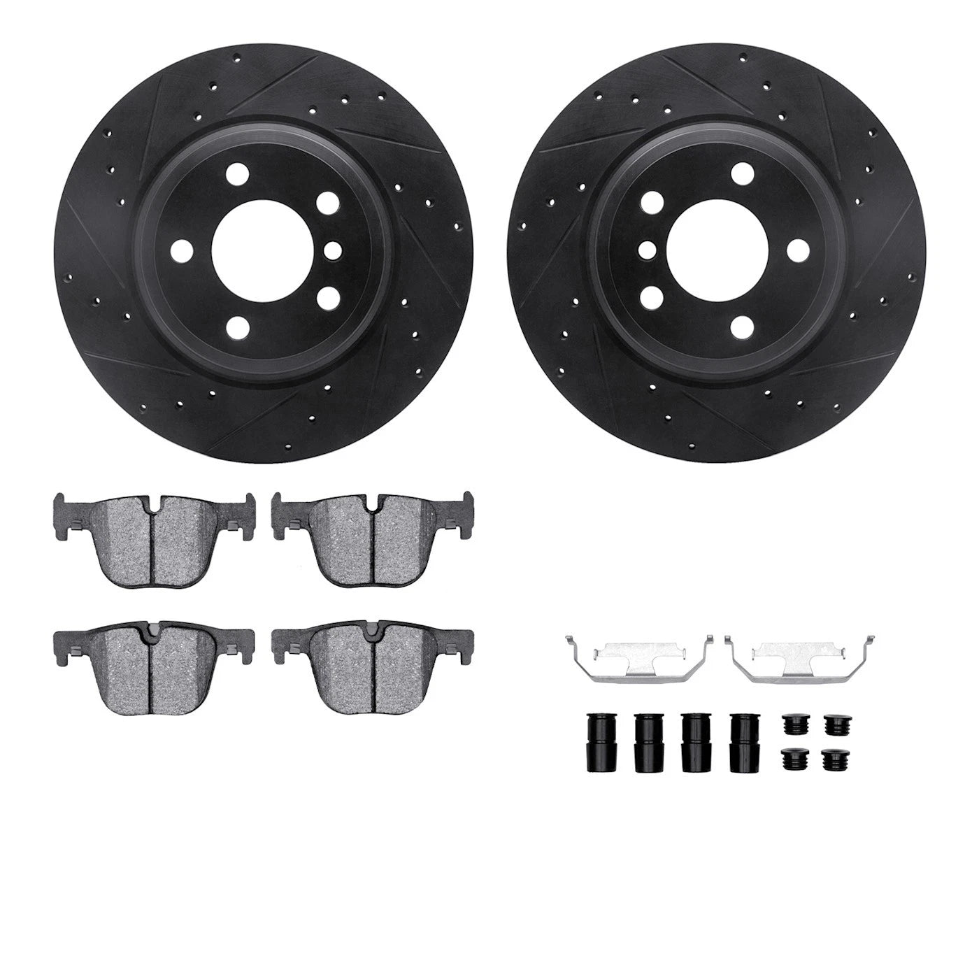 2X Brake Disc and Pad Kits for BMW 330, 328