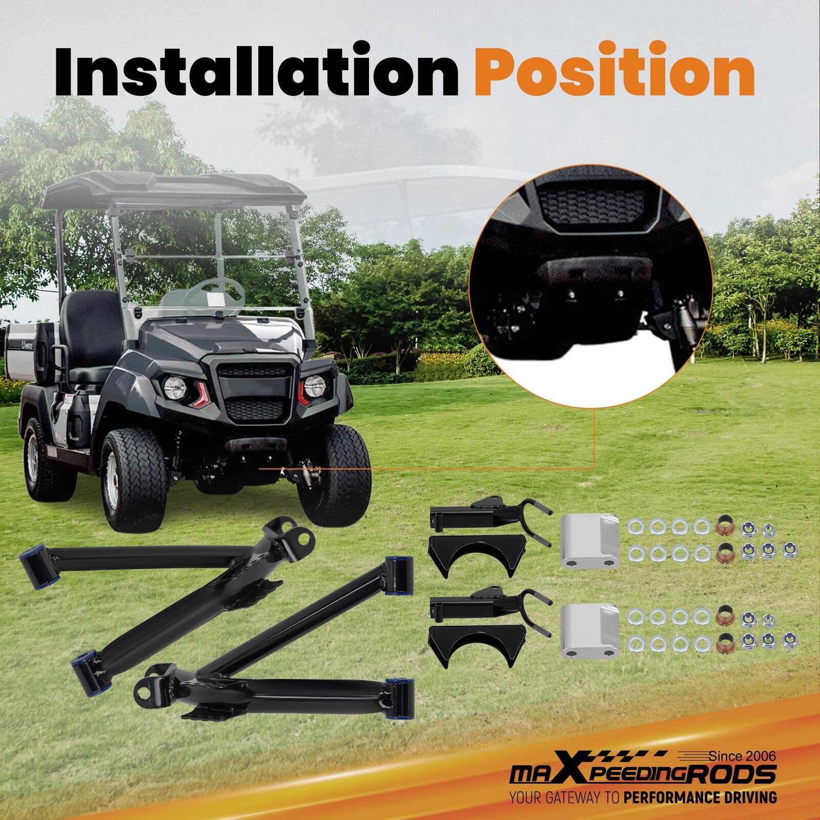 6'' A-Arm Lift Kit for Yamaha Golf Cart G2A G2E G9A G9E (1985–1995)
