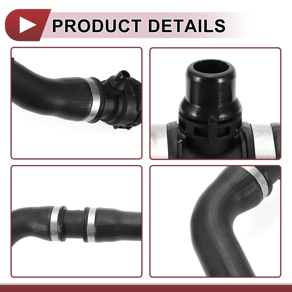 Radiator Coolant Hose for BMW 230i 320i 330i 430i Rubber Black