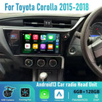 6+128G Apple CarPlay Android Auto Radio for Toyota Corolla (2015-2018)