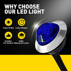 20X 3/4" LED Lights Kit with Stainless Steel Rings for ATV UTV RV Pickup EV