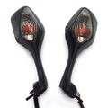 Black Smoke Side Mirrors with Turn Signals for Honda CBR 1000RR (2008–2012)