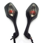 Black Smoke Side Mirrors with Turn Signals for Honda CBR 1000RR (2008–2012)