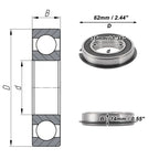 6007NR2RS Deep Groove Ball Bearing for Scooter Skateboard Wheel (N/A)