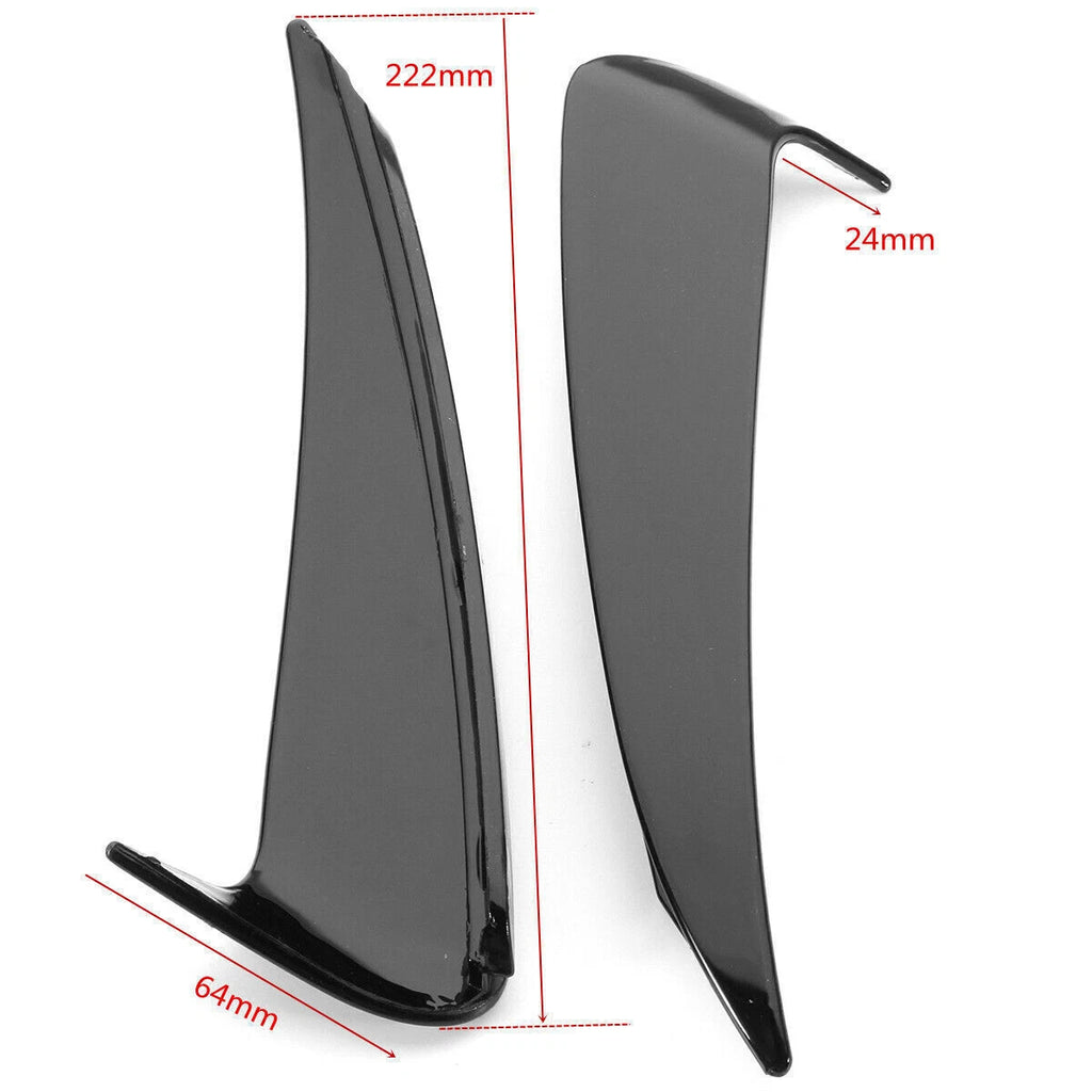 Gloss Black Rear Bumper Spoiler Canard Air Vent Cover Trim for Benz W205 (2015–2021)