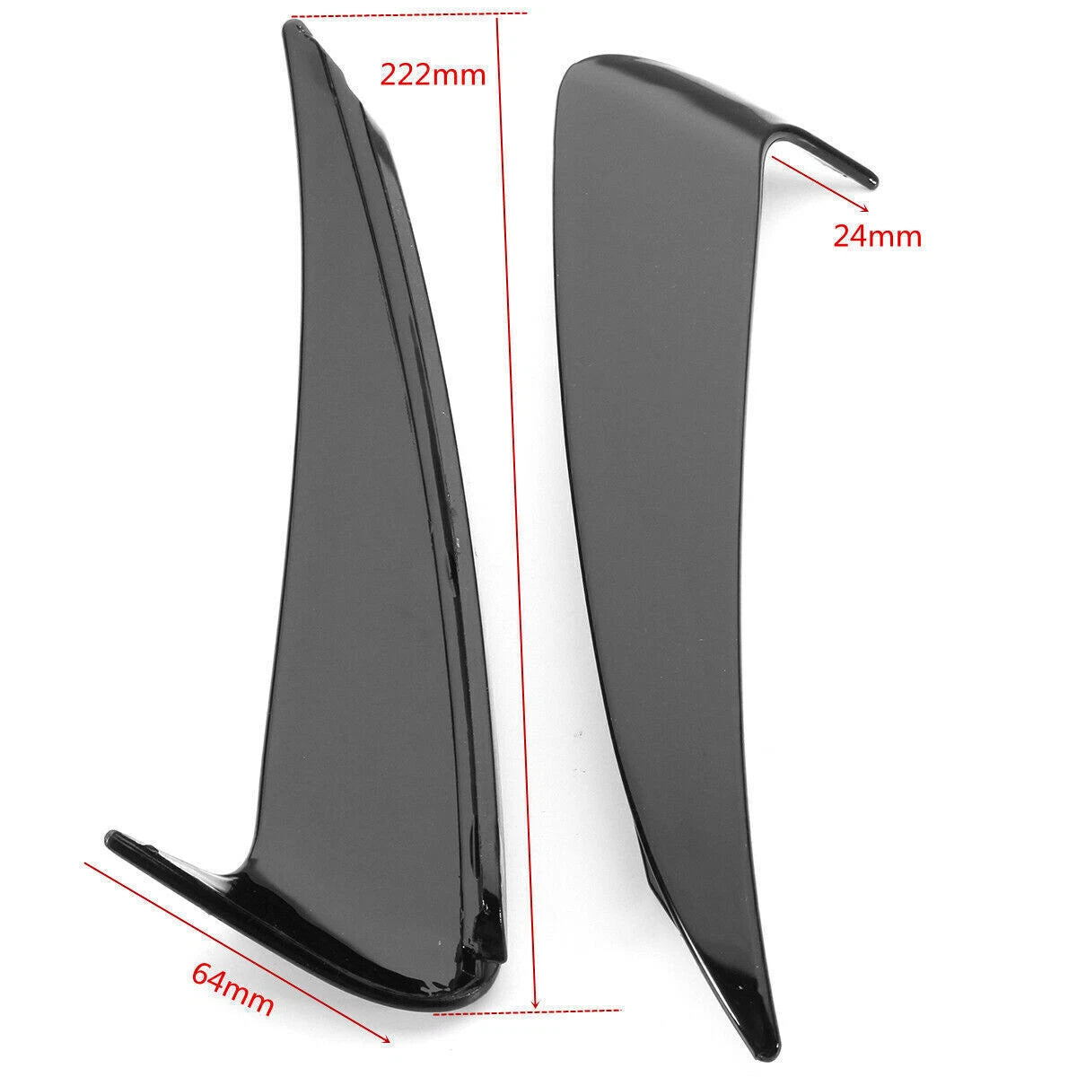 Gloss Black Rear Bumper Spoiler Canard Air Vent Cover Trim for Benz W205 (2015–2021)