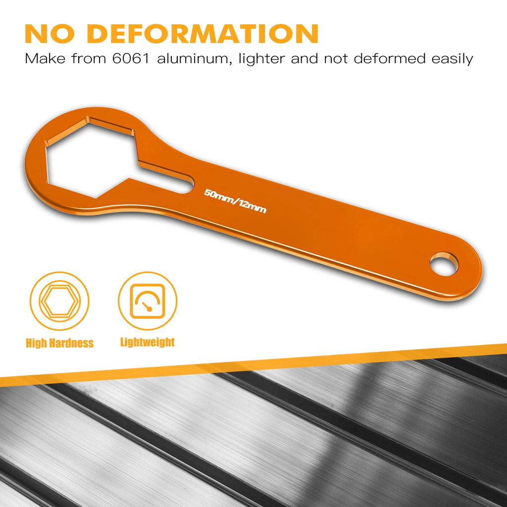 Fork Cap Wrench Removal Tool Anodized for KTM 125-450 SX/SXF/XC/XCF (2007–2022)