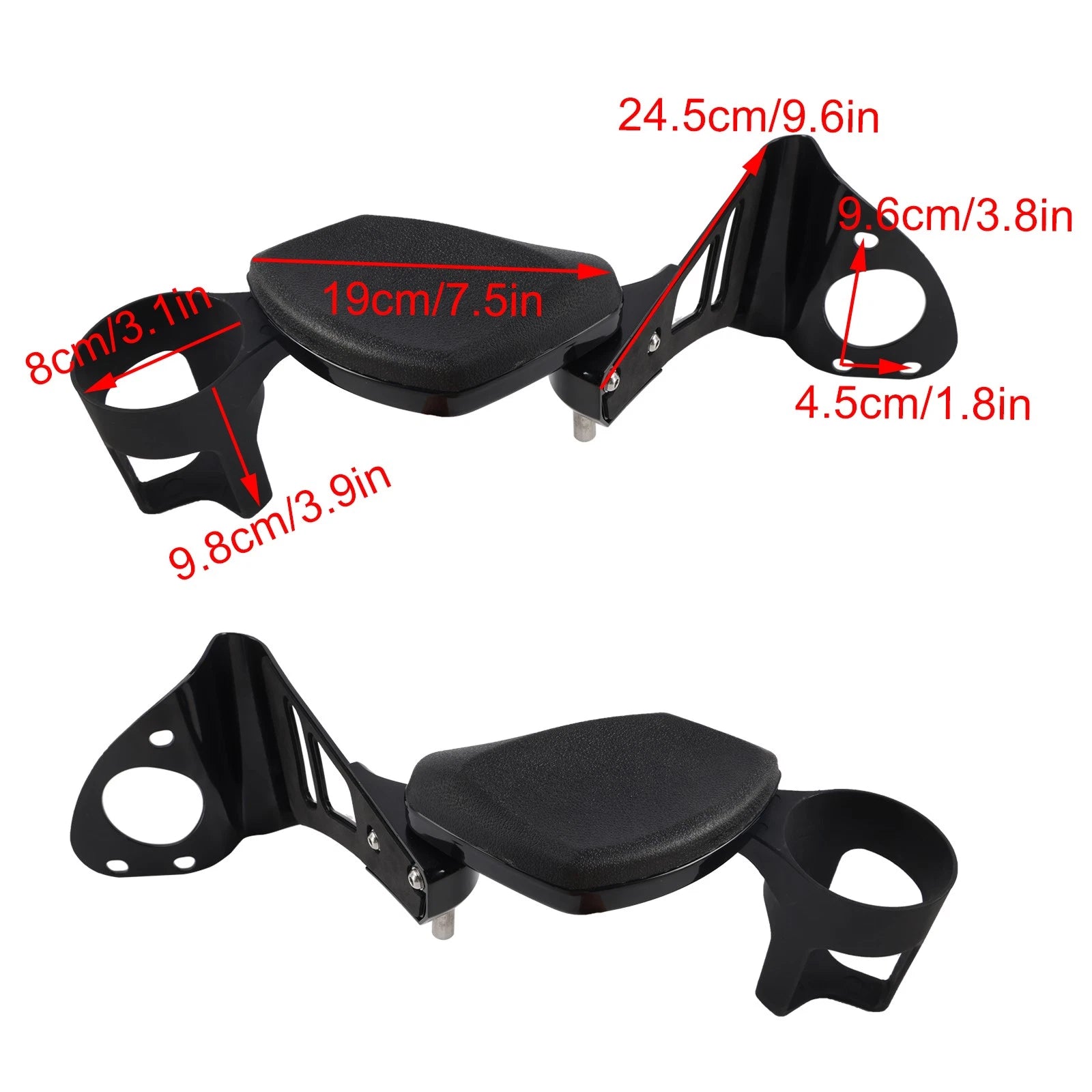 Passenger Armrest w/ Drink Holder for Electra Glide Road Glide (2014–2024)