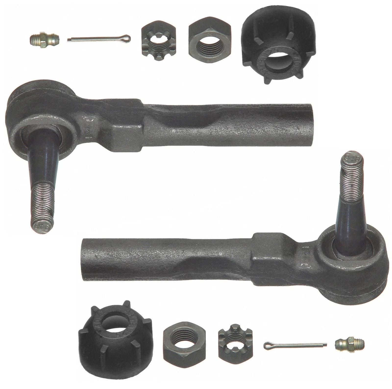 Set of 2 Front Outer Steering Tie Rod Ends for Chevy Silverado 1500 GMC