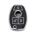 Car Key Case for Mercedes-Benz A/B/C/E/G/K/M/R/S/V/W/X Class/AMG/CL (3 Buttons)