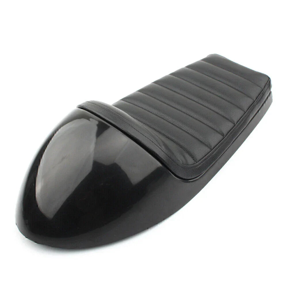Universal Cafe Racer Seat Pan Vintage Cushion for Scrambler Black