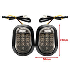 Pair of 9 LED Flush Mount Turn Signals for Universal Motorcycle