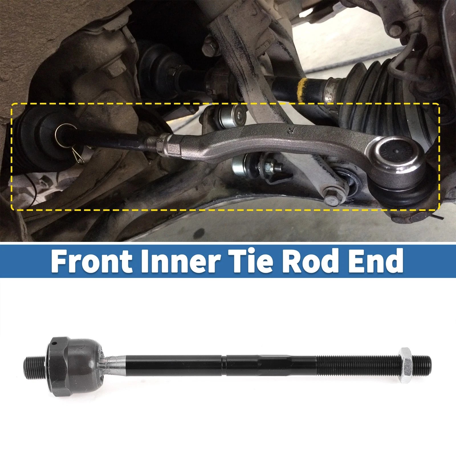 2X Front Inner Tie Rod End Links for Ford Mustang (2015–2020)