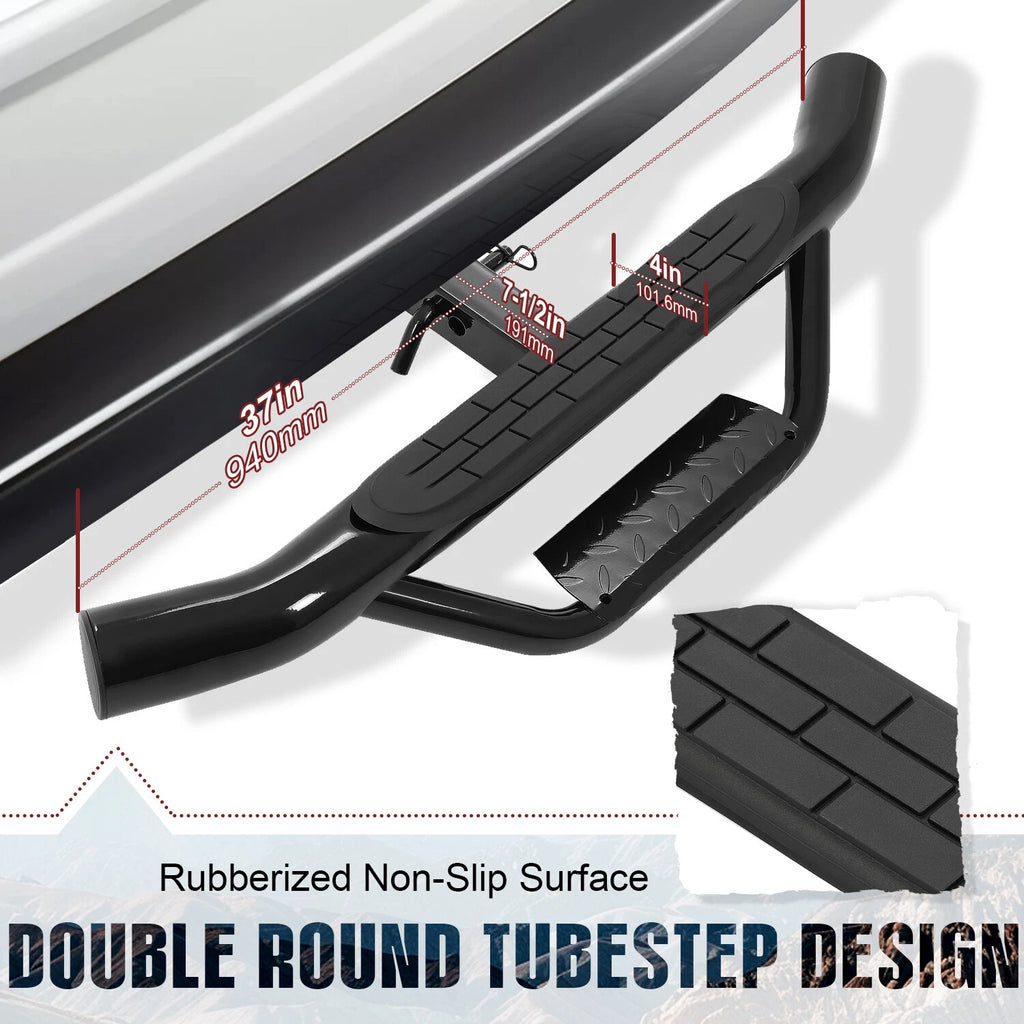 2" Receiver Rear Trailer Tow Hitch Step Bar Bumper Guard for Truck