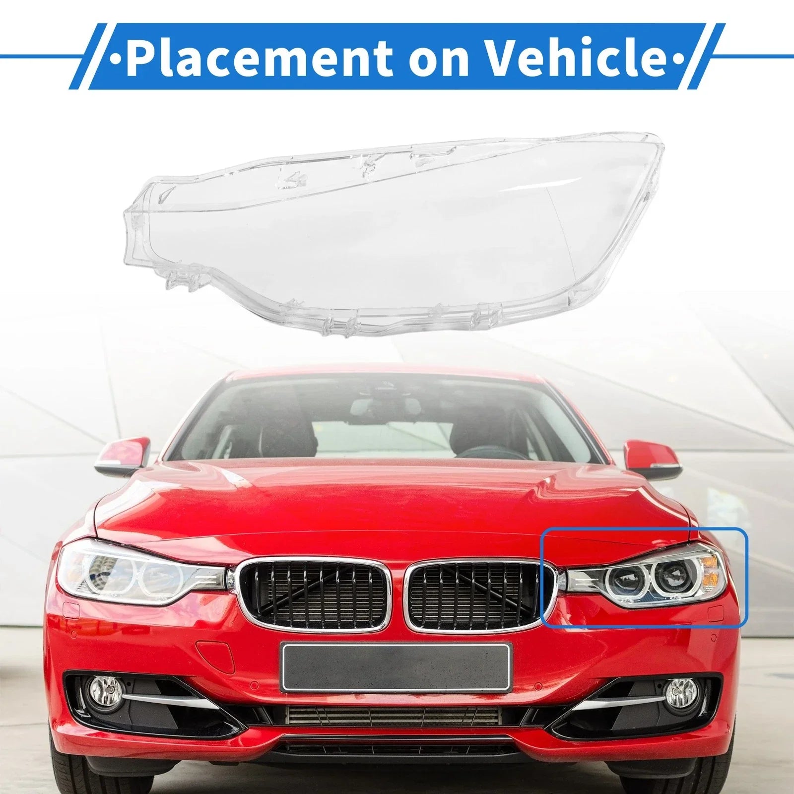 1 Pc Front Left Headlight Lens Cover for BMW 3 Series F30