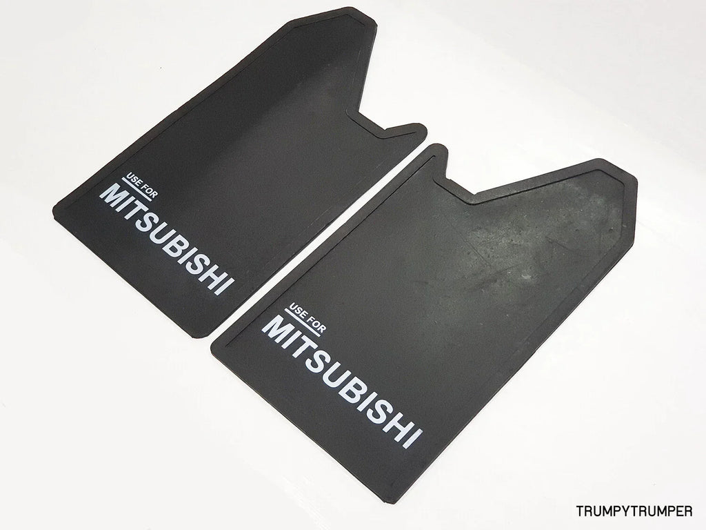 Mud Flaps for Mitsubishi 4WD 4X4 Off-Road Truck - Black Rubber