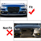 Honeycomb Front Bumper Fog Light Grille Covers for Audi A4 B8.5 (2013-2016)
