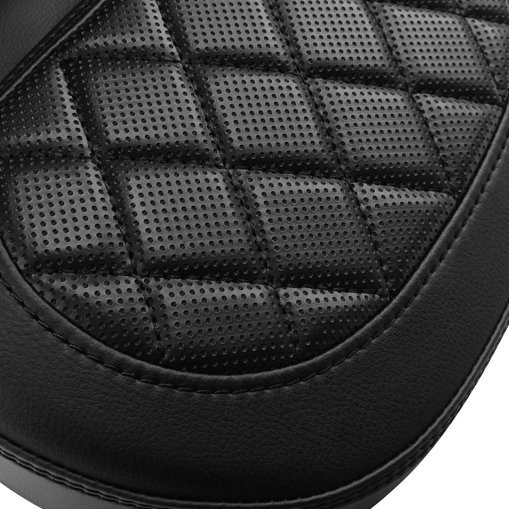 Black Driver Rider Backrest Pad for Harley Touring Road King Glide (1988-2024)