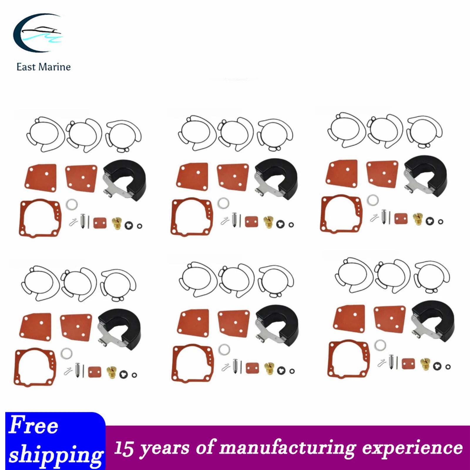 6X Carburetor Kits for Johnson Evinrude V4