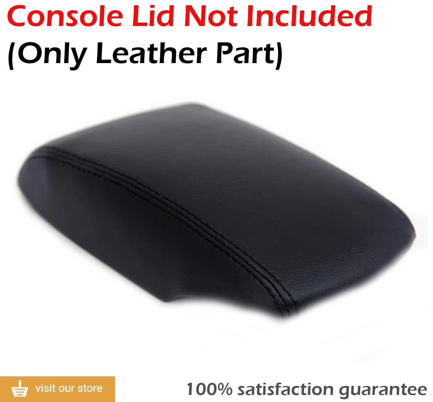 Center Console Armrest Cover for Nissan Sentra (2013–2019) Black Leather