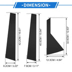 6 Pcs Black Door Pillar Window Trim for Hyundai Kona (2018-2023)