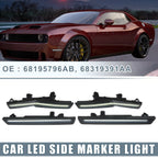 2 Pair Smoked Lens LED Side Marker Light for Dodge Challenger (2018–2023)