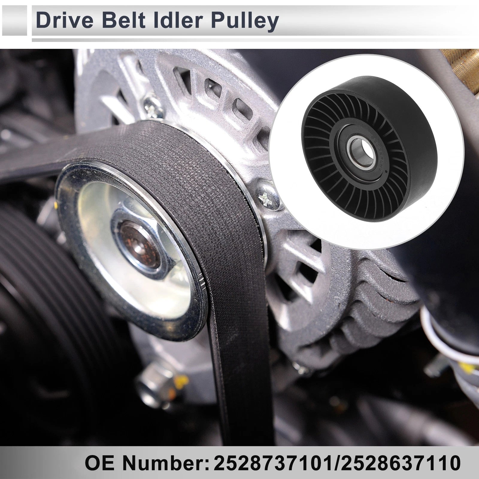 Drive Belt Idler Pulley for Kia Sportage (2005–2010) No. 2528737101/25286371101