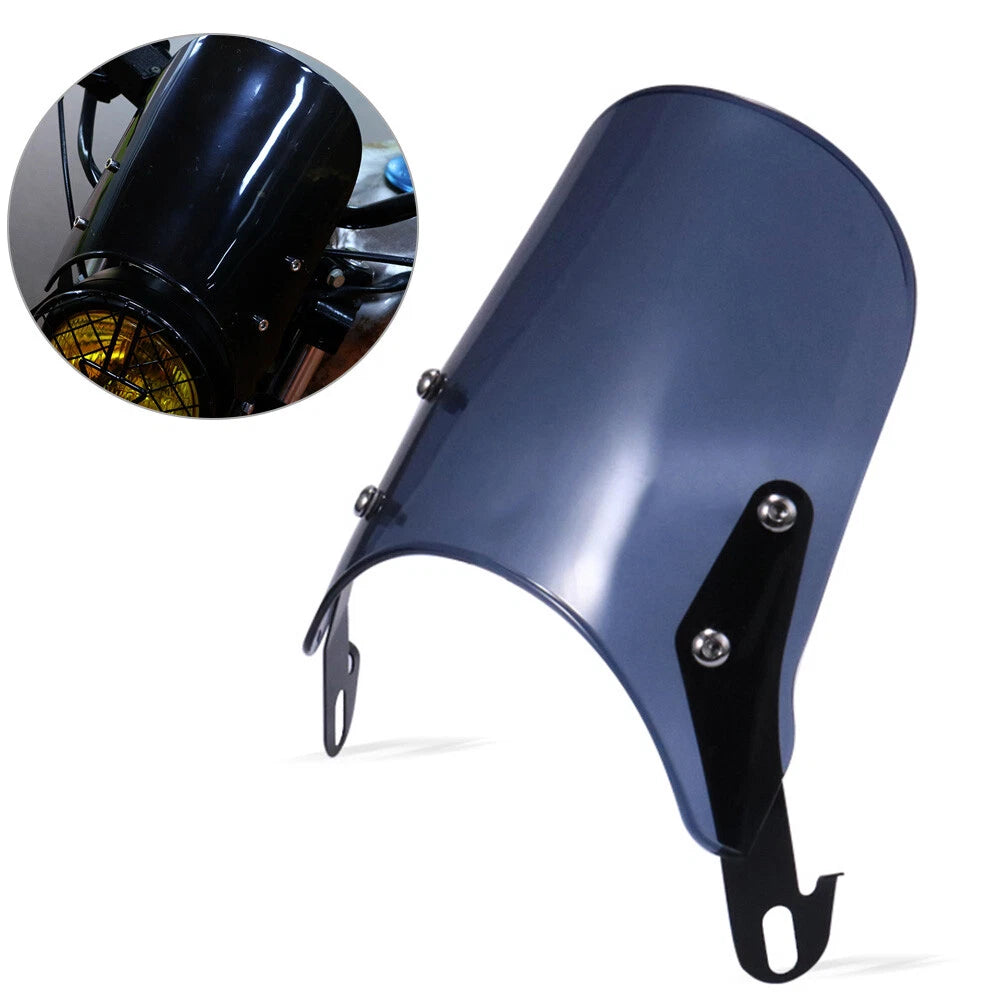 5-7" Headlight Windshield Fairing Smoke for Suzuki Yamaha