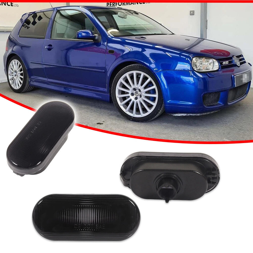 2X Smoked Lens Front Side Marker Lights for VW Jetta GTI R32 Beetle (1999–2005)