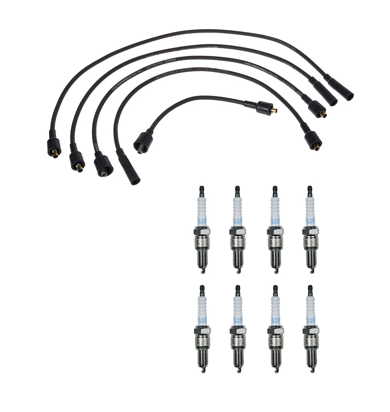 Denso 7mm & 8 Platinum TT Spark Plug Wire Set for 5.2L 5.9L V8 (1997–2003)