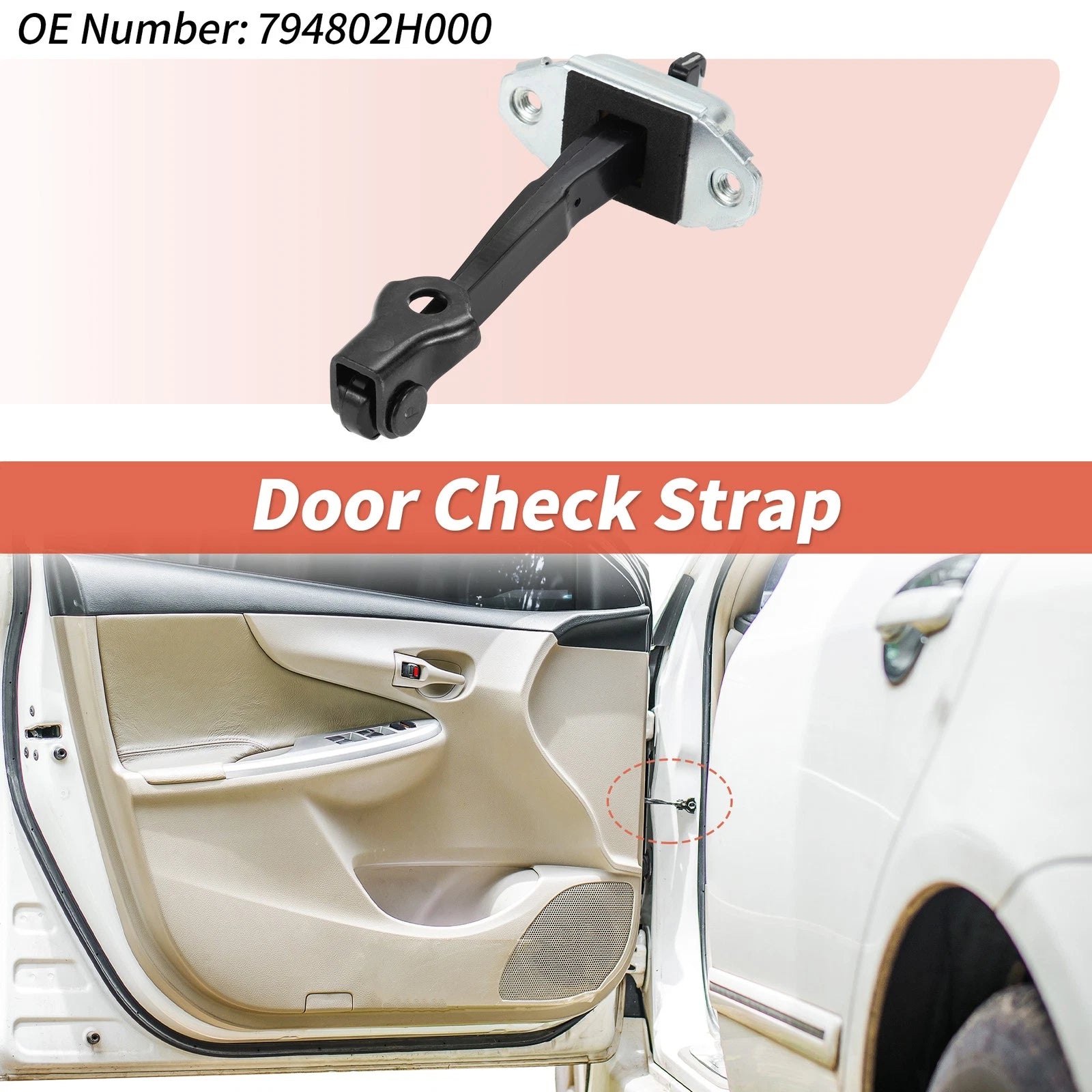 Rear Left Door Check Strap for Hyundai Elantra (2007–2010) No.794802H000