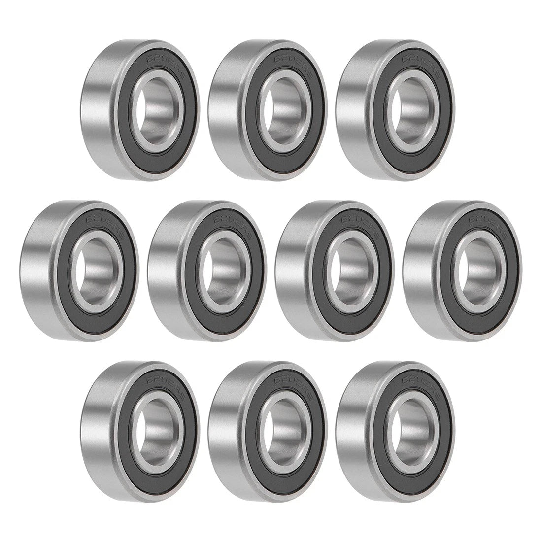 Set of 10 6202-2RS Deep Groove Ball Bearings for Various Models (15x35x11mm)