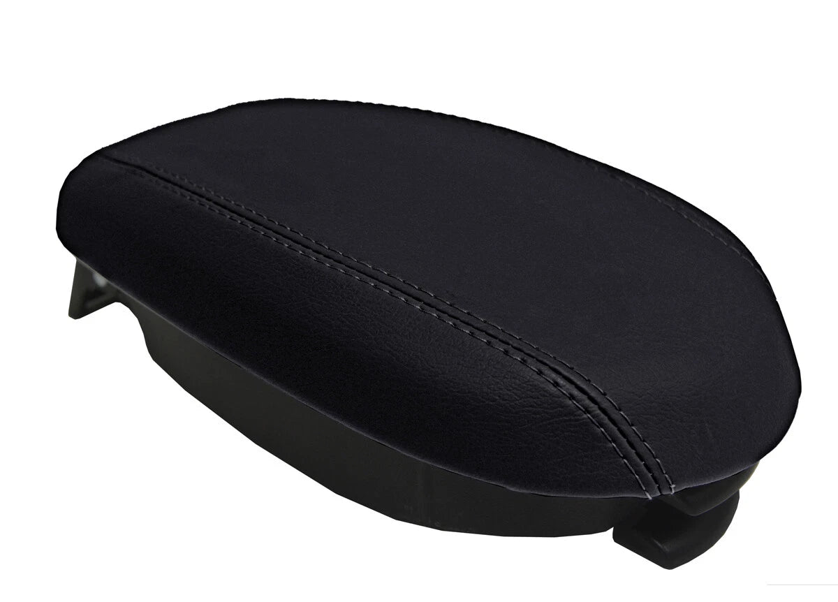 Console Lid Armrest Cover for Hyundai Veloster (2012–2018) Black PVC Leather