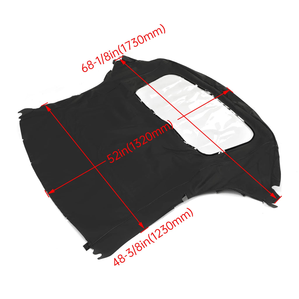 Soft Top for Porsche Boxster (1997–2002) Black Cloth, Plastic Window