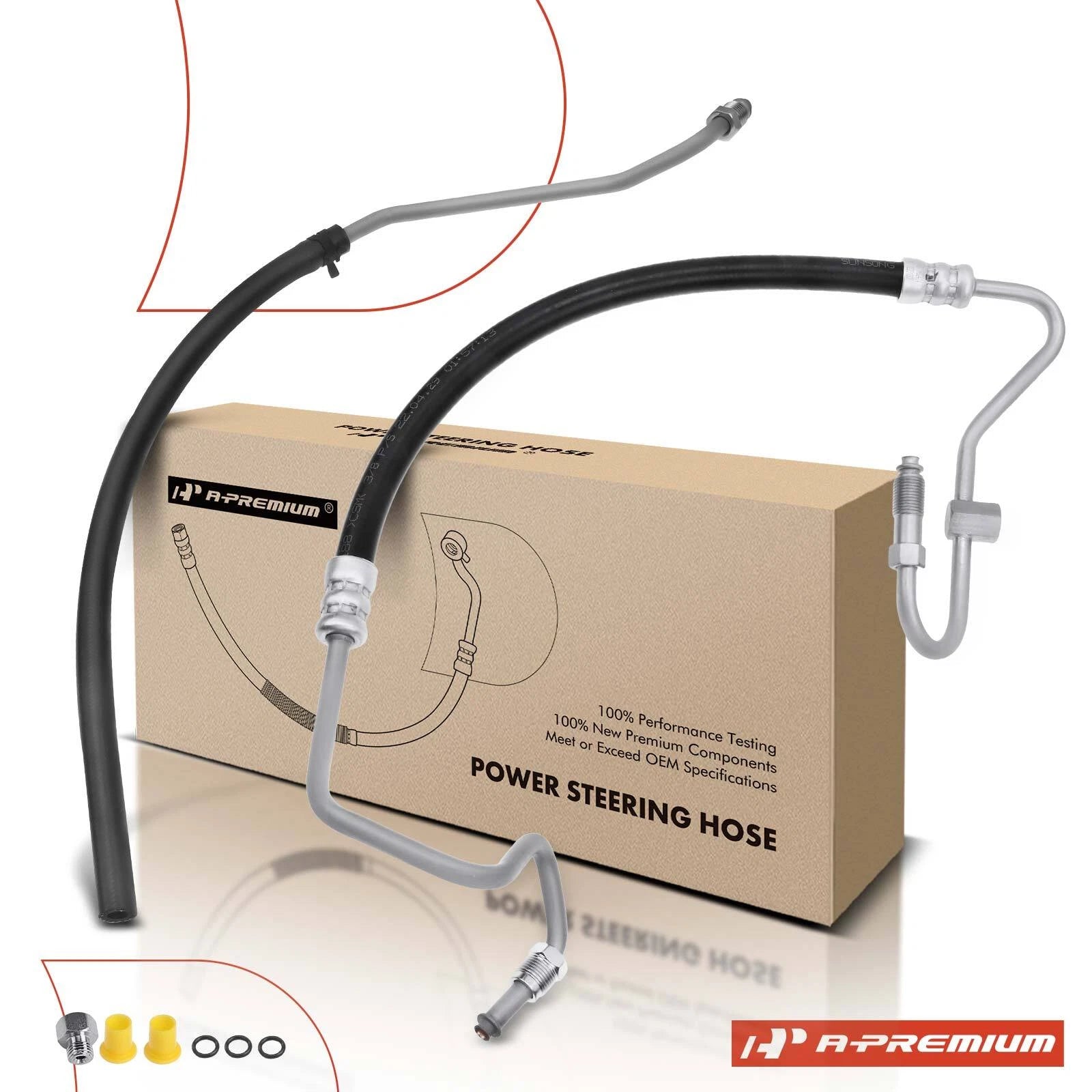 2X Power Steering Pressure & Return Line Hose for Jeep Wrangler (2003–2006)