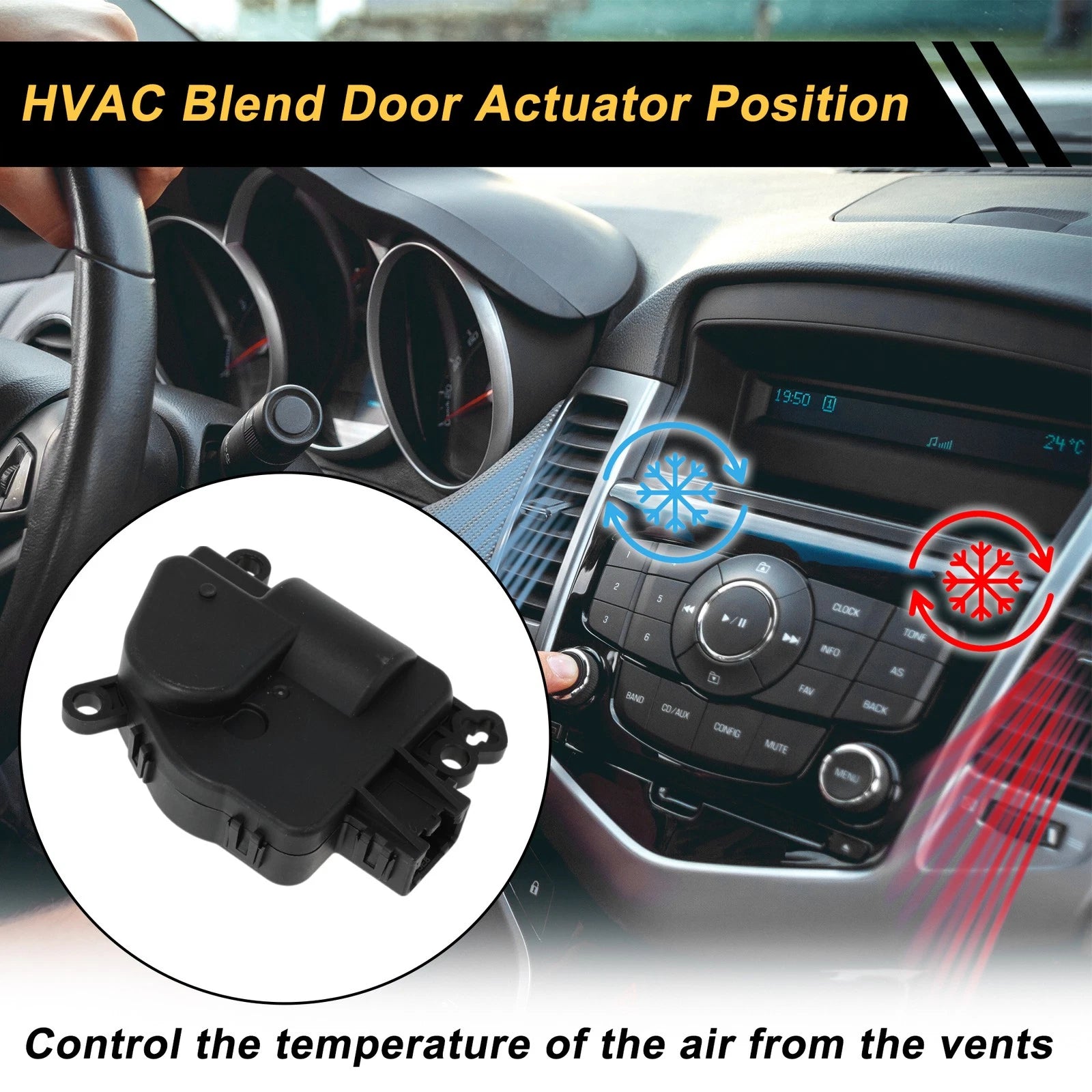 HVAC Heater Blend Door Actuator for Chevrolet Corvette (2014–2019) No. 22842098