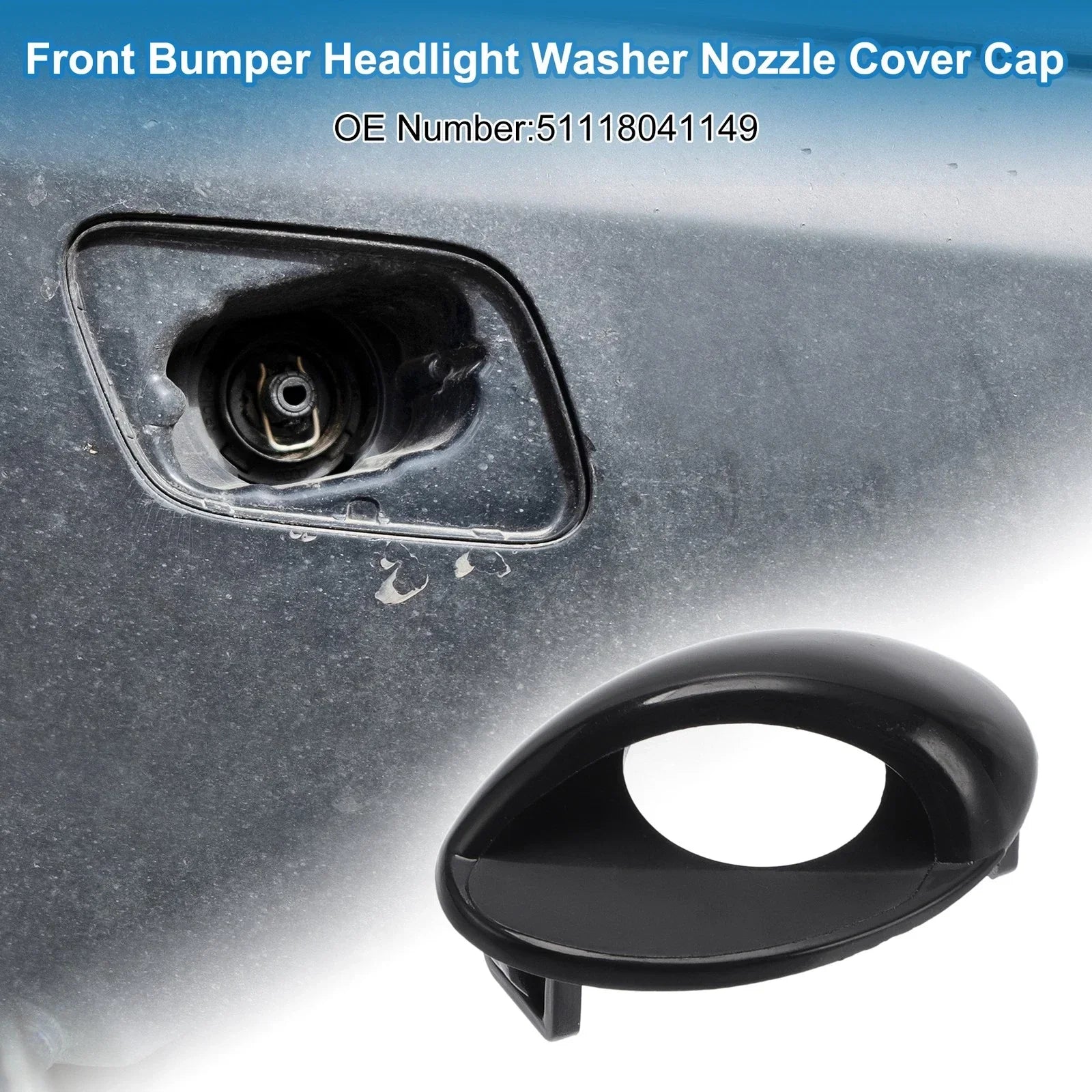 Front Left Bumper Headlight Washer Nozzle Cover for BMW M3 (2008-2013)