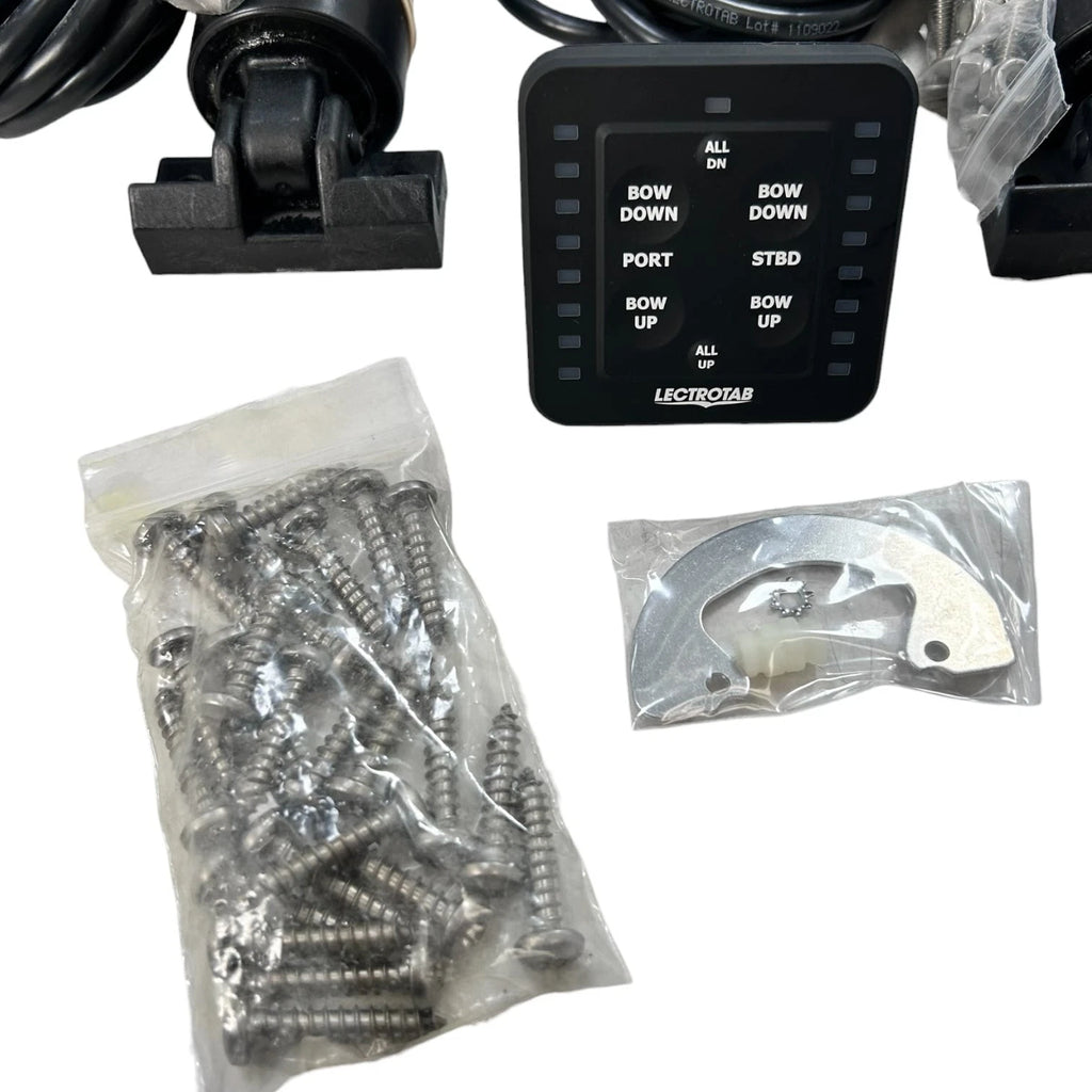 Lectrotab Marine Actuators w/23' Cables & 4x12" SS Trim Tabs for OEM