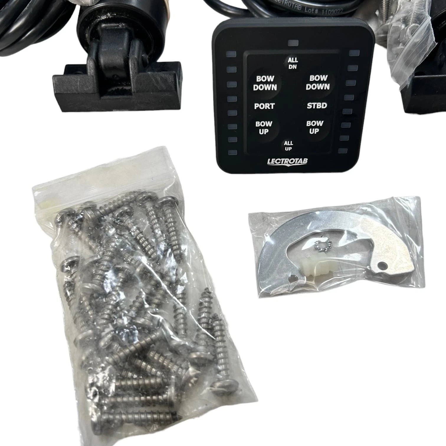 Lectrotab Marine Actuators w/23' Cables & 4x12" SS Trim Tabs for OEM