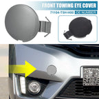 Front Bumper Tow Hook Cover 71104-T5H-H00 for Honda Fit Jazz (2014–2017) Silver Gray