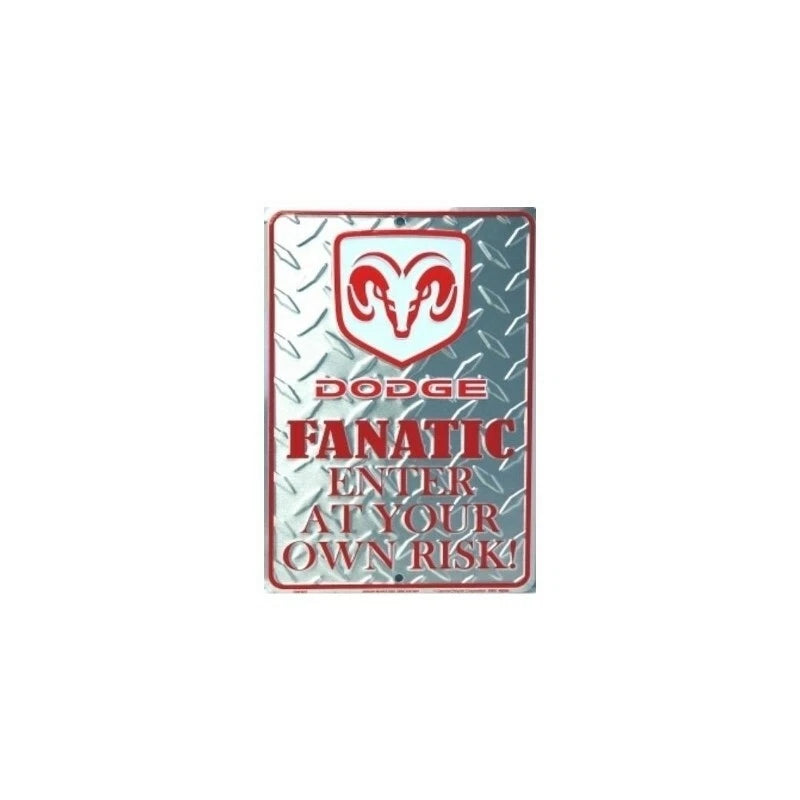 Diamond Plated Parking Sign for Truck (8" x 12")