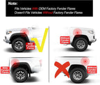 Mud Guards Flaps Set Black for Toyota Tacoma (2016-2022)