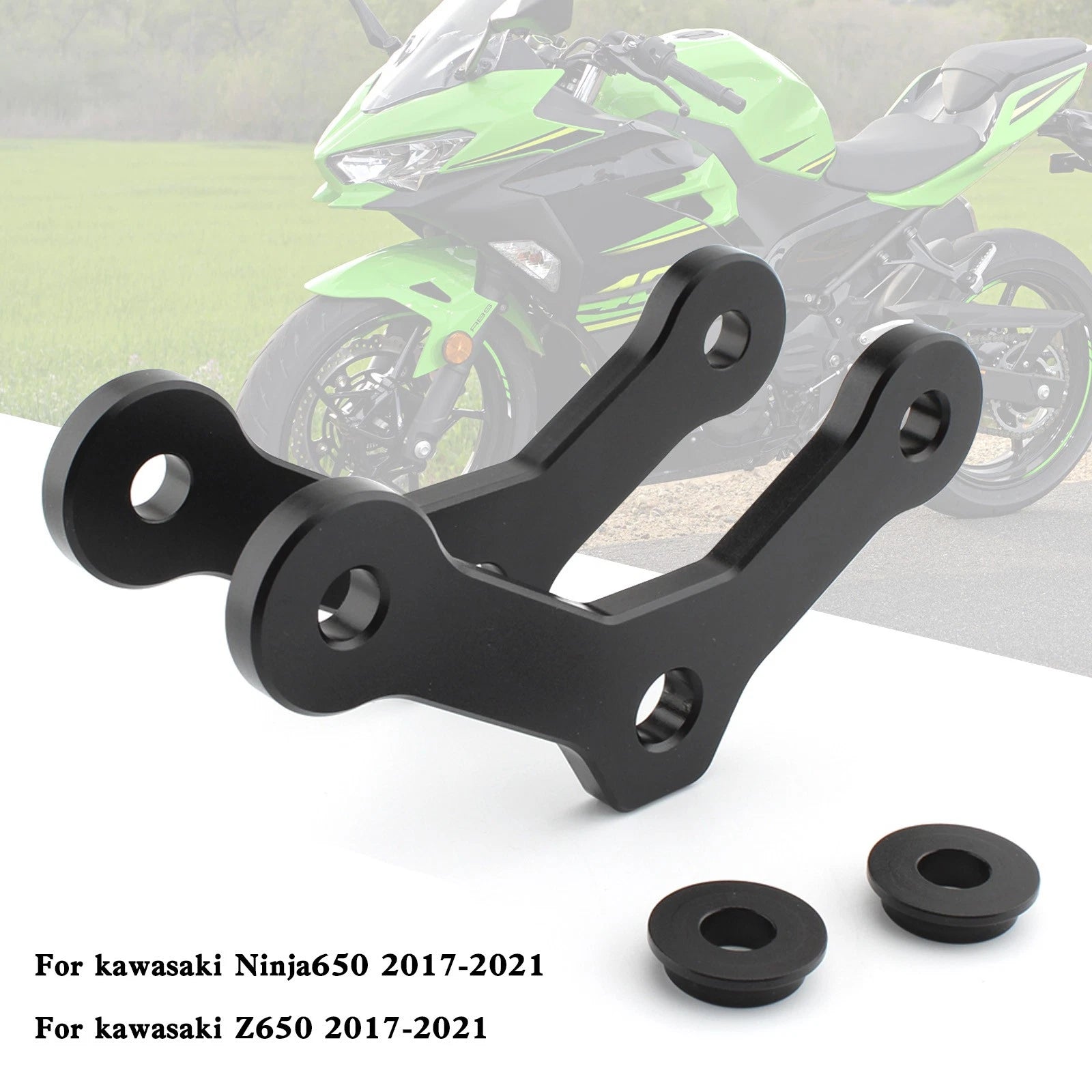 CNC Aluminum Lowering Link Kit 20mm for Kawasaki Ninja650 Z650 (2017–2021)