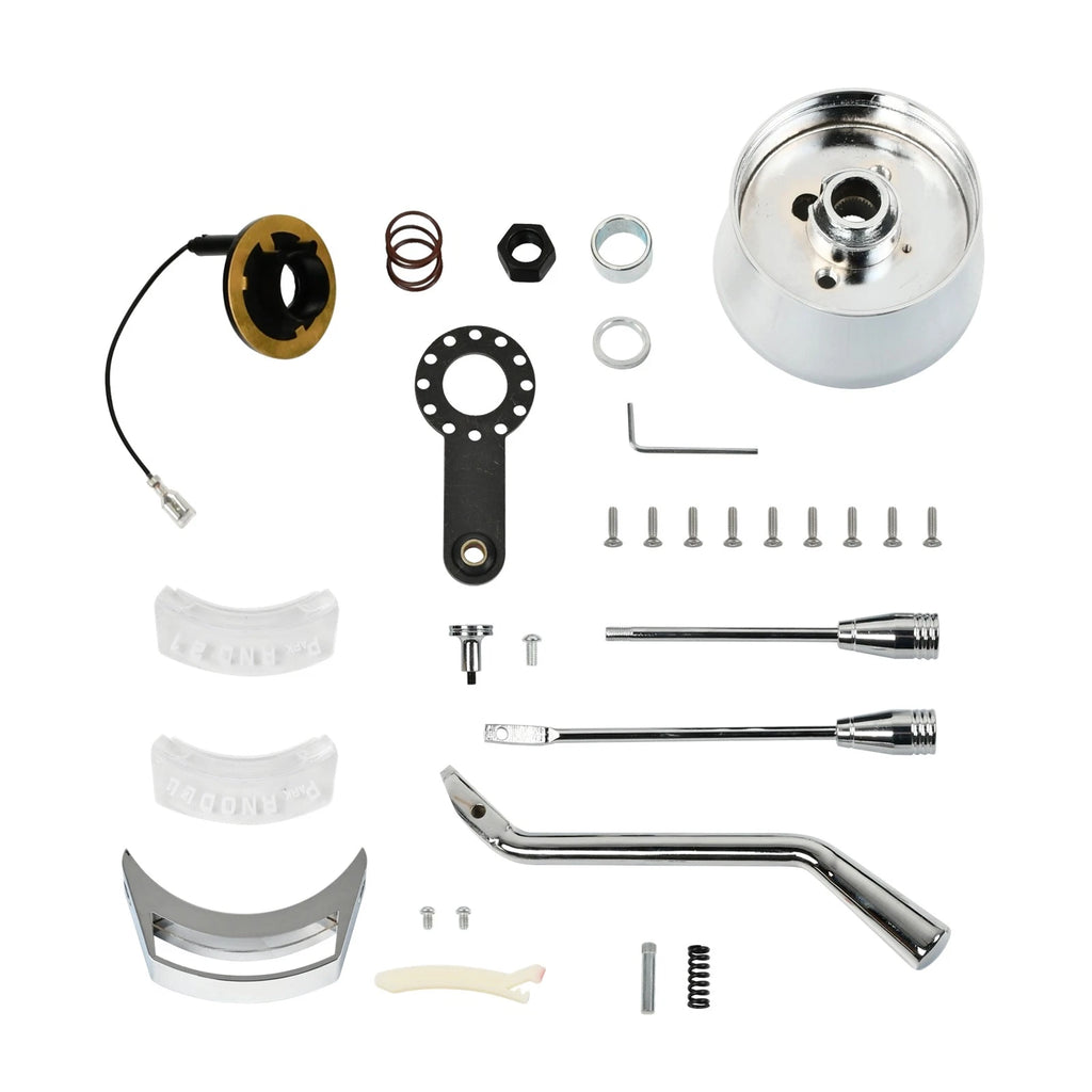 32" Stainless Steel Tilt Steering Column w/ Key & 9 Bolt Adapter for