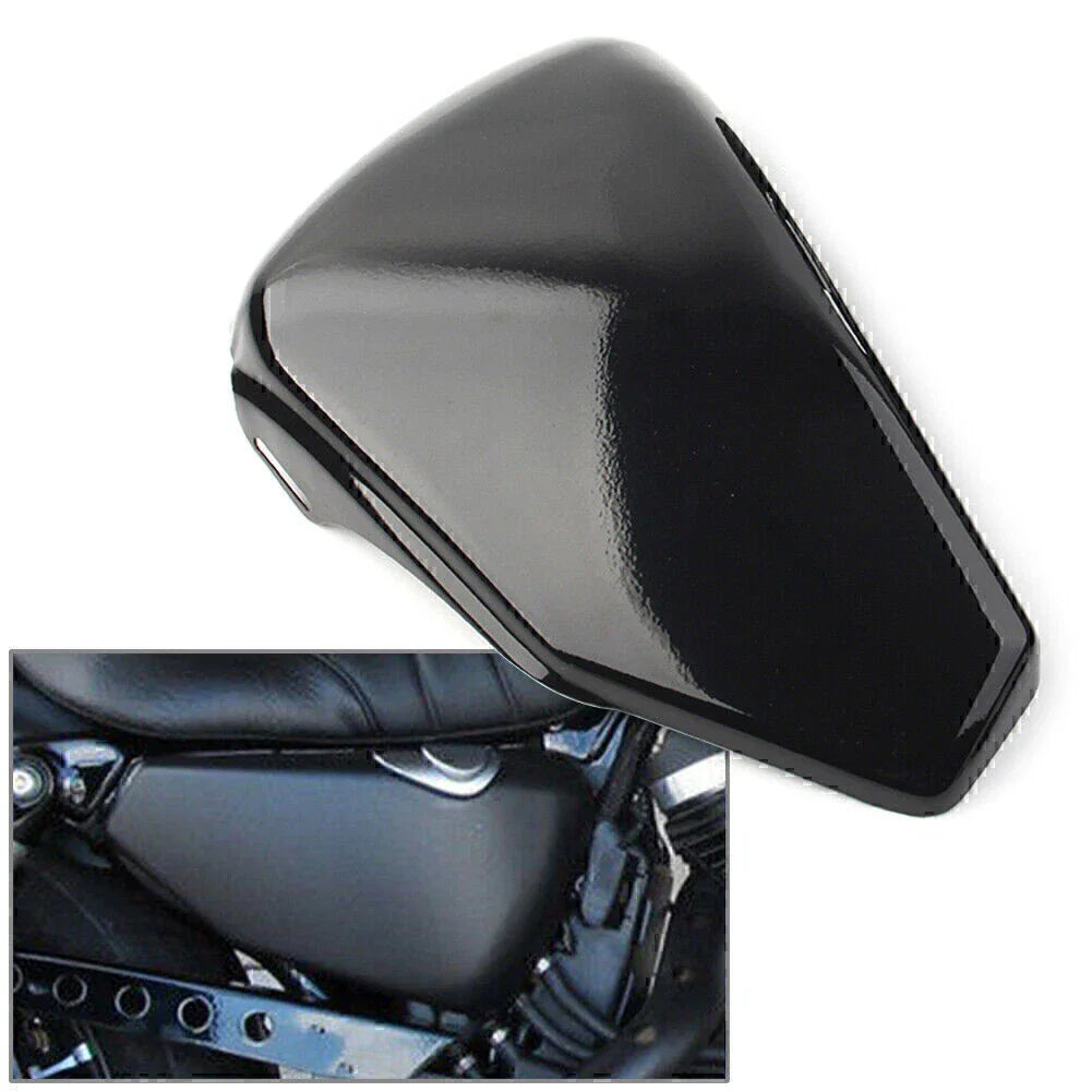 Steel Left Black Battery Cover for Harley Sportster XL883 1200 (2004-2013)