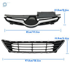 Set of 2 Front Upper and Lower Grilles for Hyundai (2014-2016)