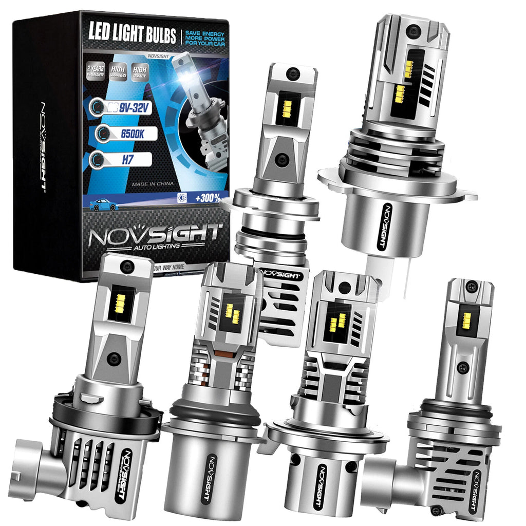 2X NOVSIGHT LED Headlight Bulbs for High Low Beam Conversion (12000LM 6500K)
