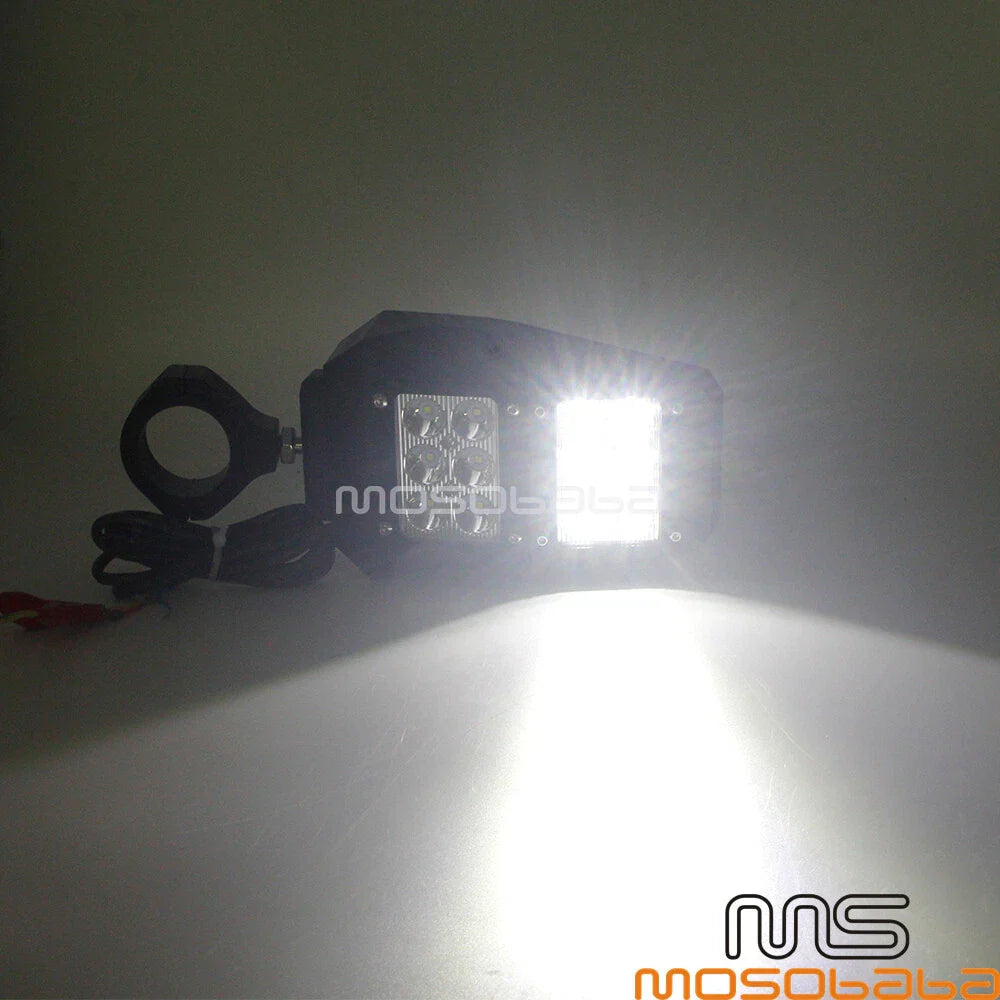 1. Universal 1.75'' or 2'' Roll Bar Side Mirrors w/LED Light for Polaris UTVs